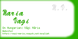 maria vagi business card