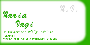 maria vagi business card